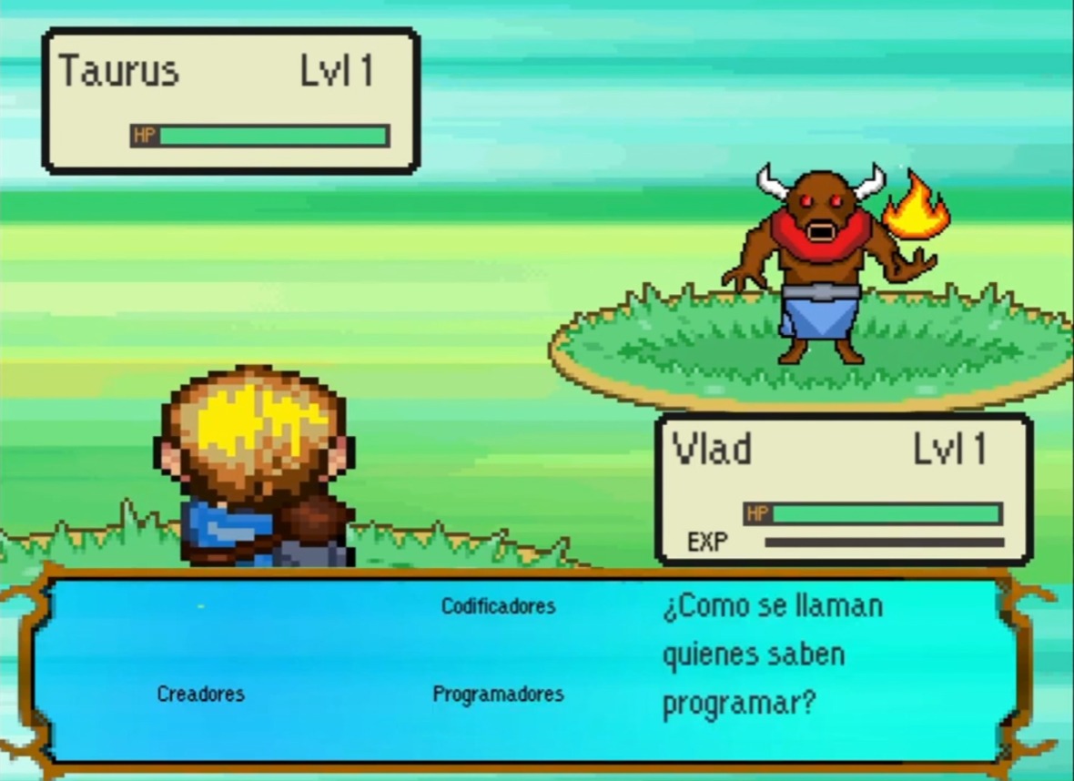 A programming question within the Coding Hero combat interface
